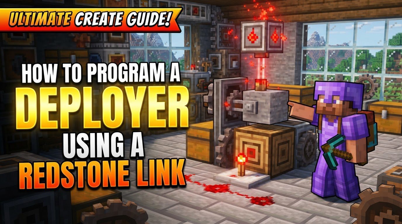 program a Deployer using a Redstone Link in Minecraft