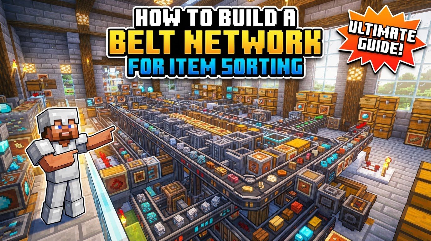 build a Belt network for item sorting in Minecraft