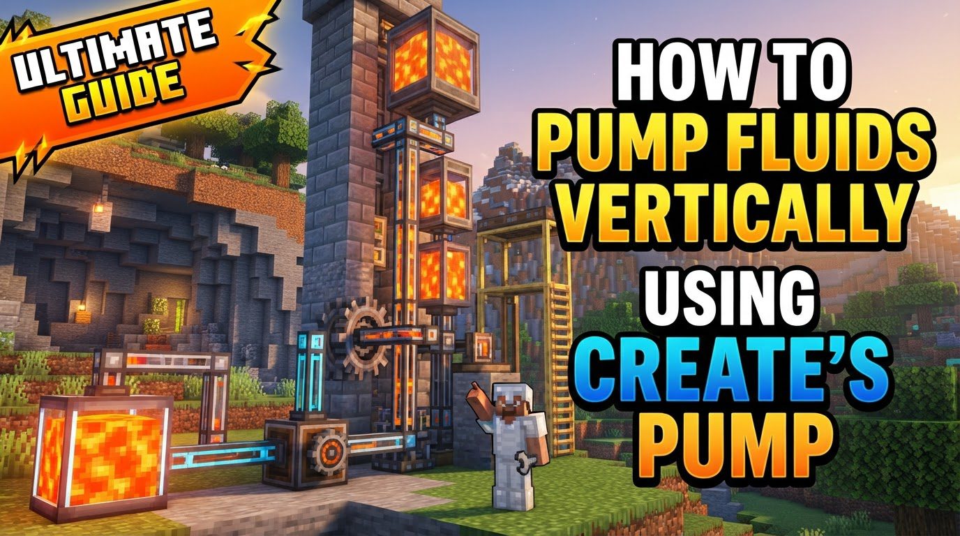How to pump fluids vertically using Create's pump
