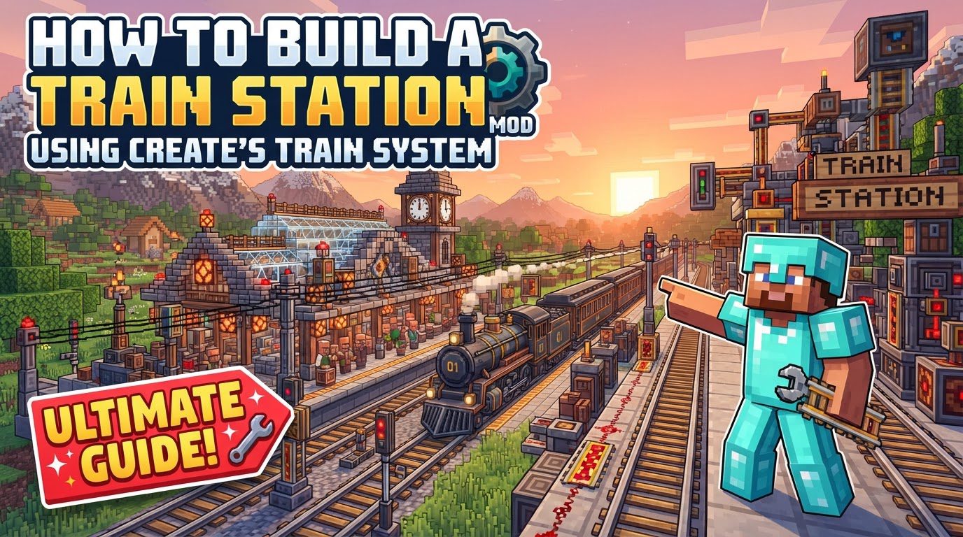 How to build a Train station using Create's train system
