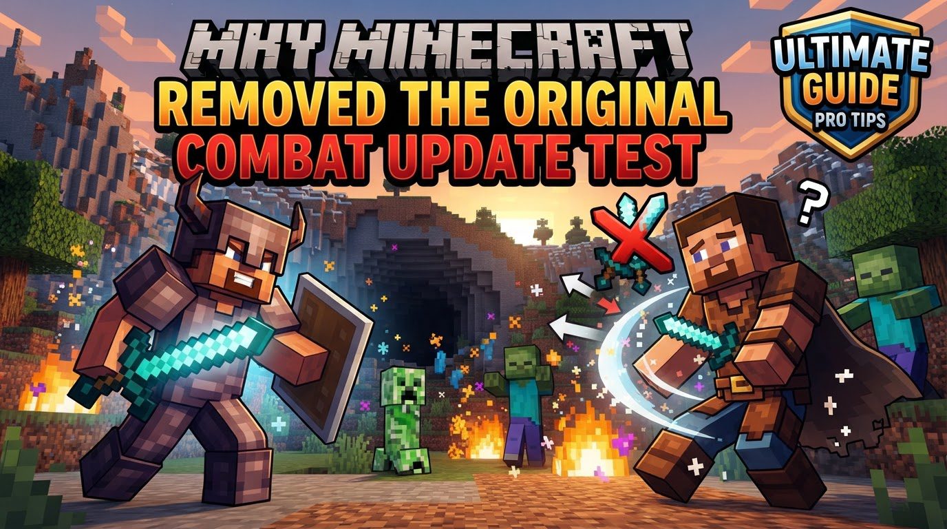 A Minecraft player in diamond armor wielding a sword, engaged in combat with a zombie in a forest at dusk, showcasing the timed attack cooldown bar above the hotbar.