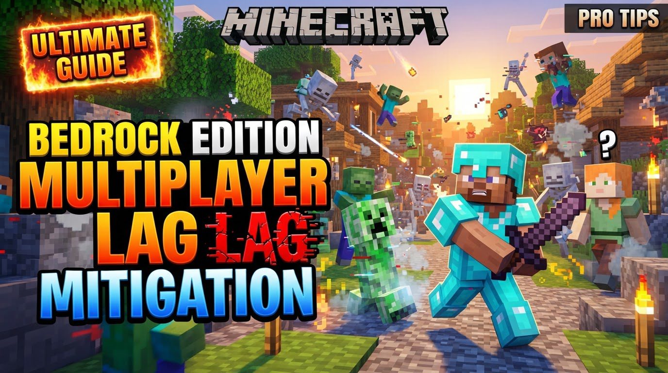A group of Minecraft players enjoying a seamless multiplayer game with vibrant graphics and no visible lag.