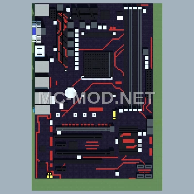 AMD B350 Motherboard Pixel Art Schematic