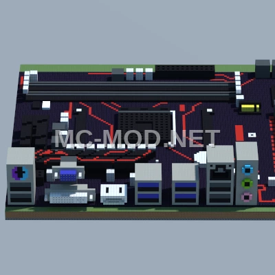 AMD B350 Motherboard Pixel Art Schematic