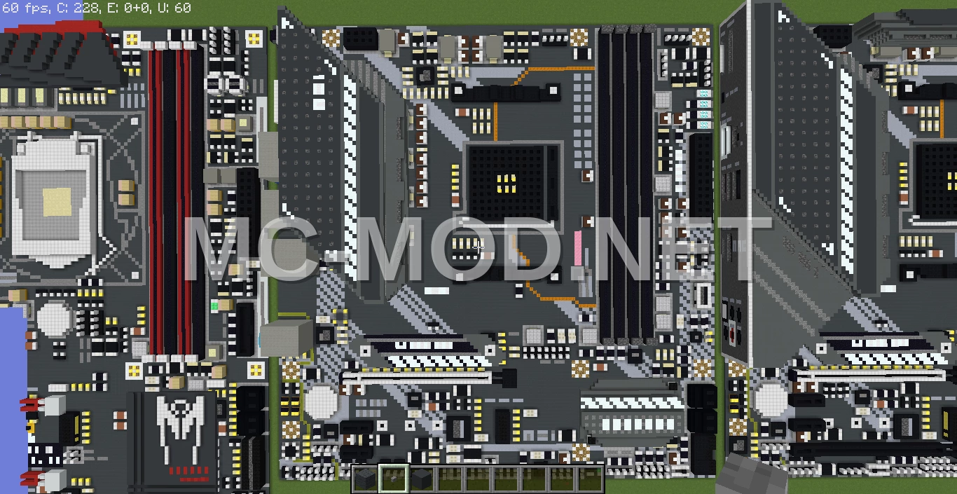 MSI B550M-BAZOOKA Motherboard Voxel Art