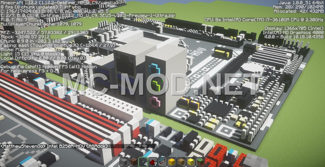 ASRock B250M-HDV Motherboard Pixel Art