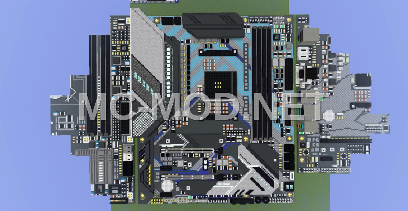 ASRock B550 Extreme4 Motherboard Voxel Art