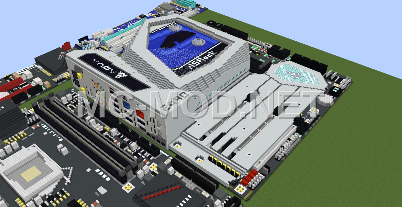 ASRock Z490 Aqua Motherboard Pixel Art