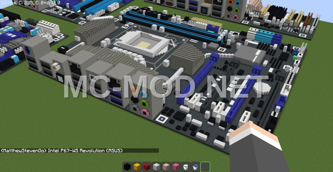 ASUS P8P67-WS Motherboard Pixel Art