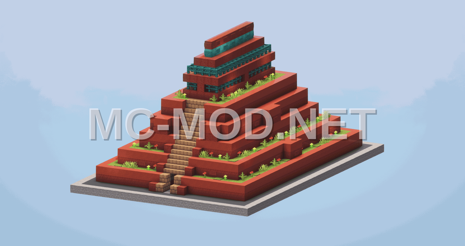Ancient Aztec Pyramid Temple