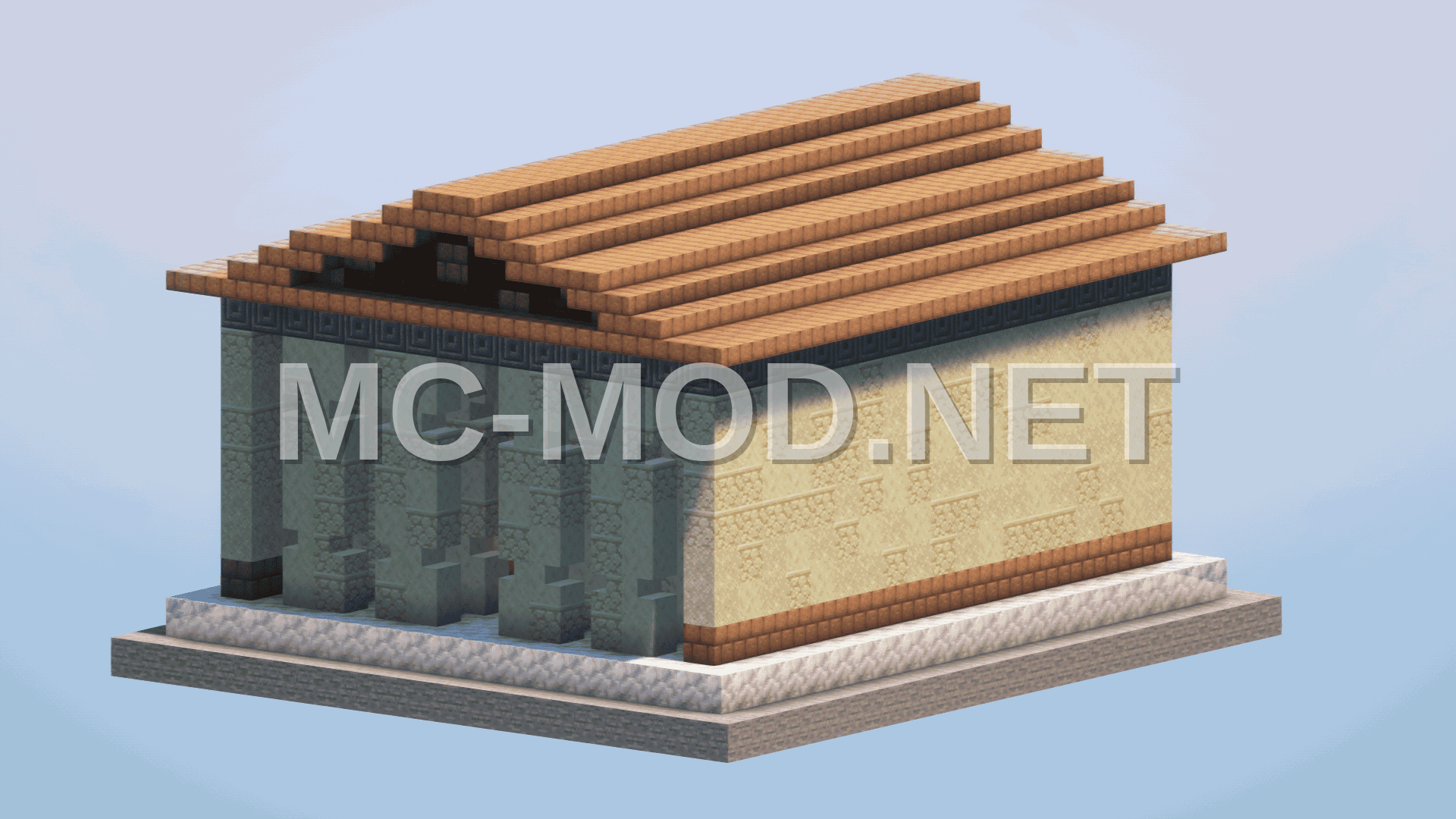 Ancient Greek Roman Temple Build