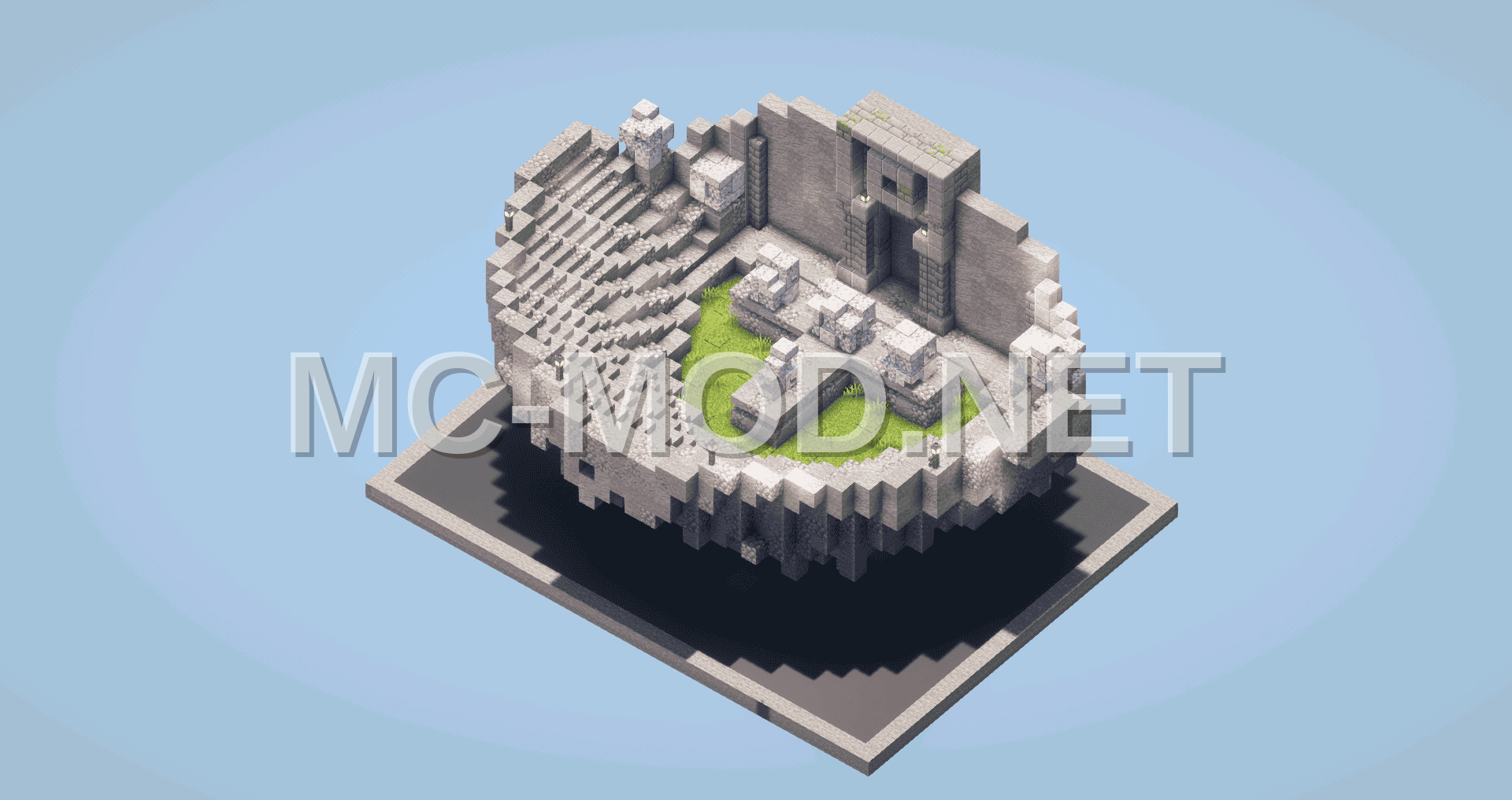 Ancient Mayan Amphitheater Structure