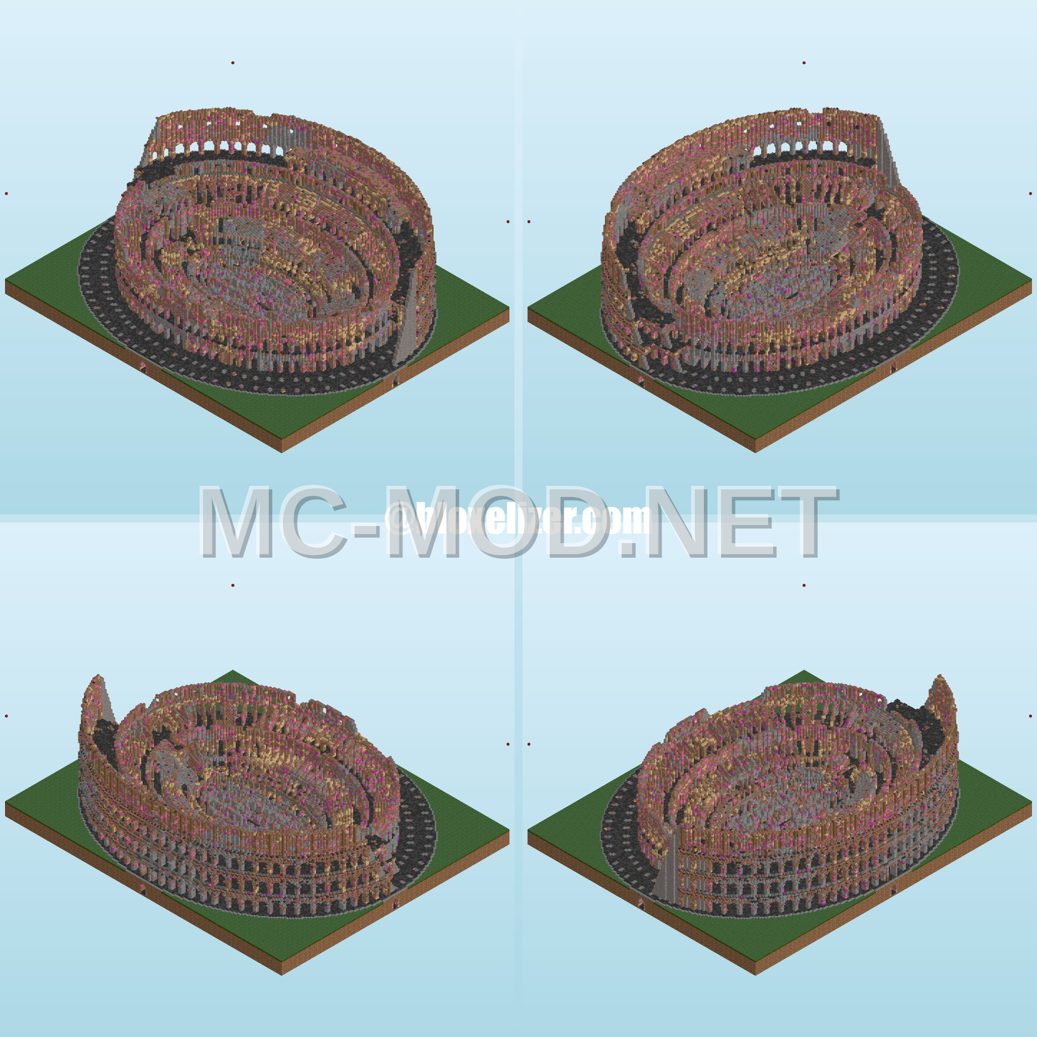 Ancient Ruined Colosseum Structure