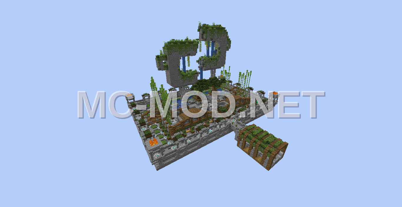 Stone Temple Garden With Secret Entrance
