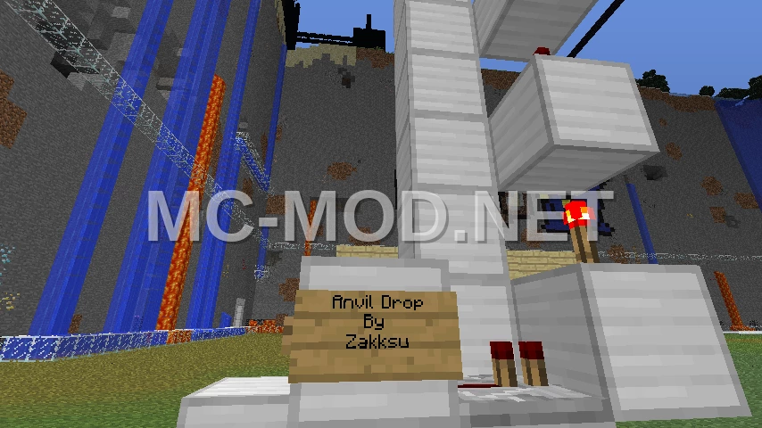 Anvil Drop Redstone Contraption