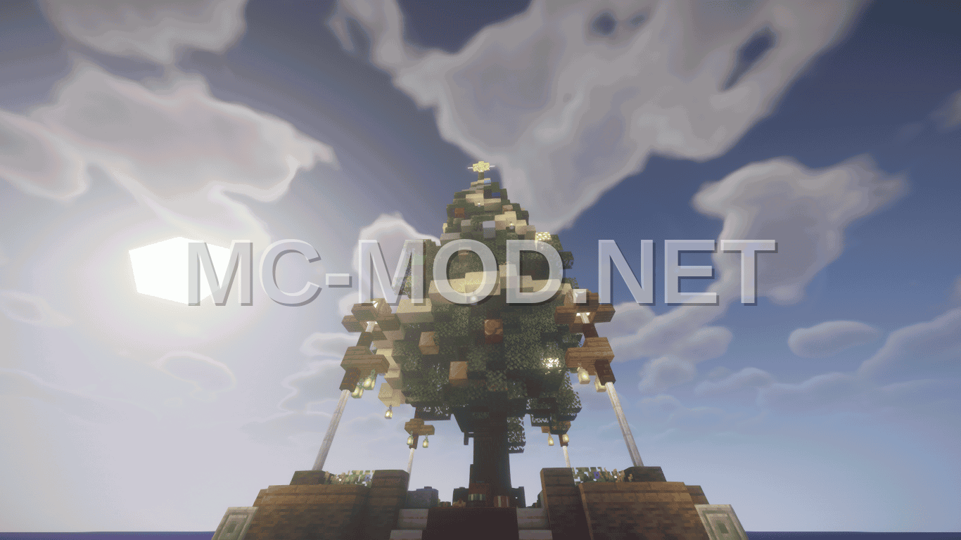 Tall Skinny Christmas Tree With Mineral Ornaments