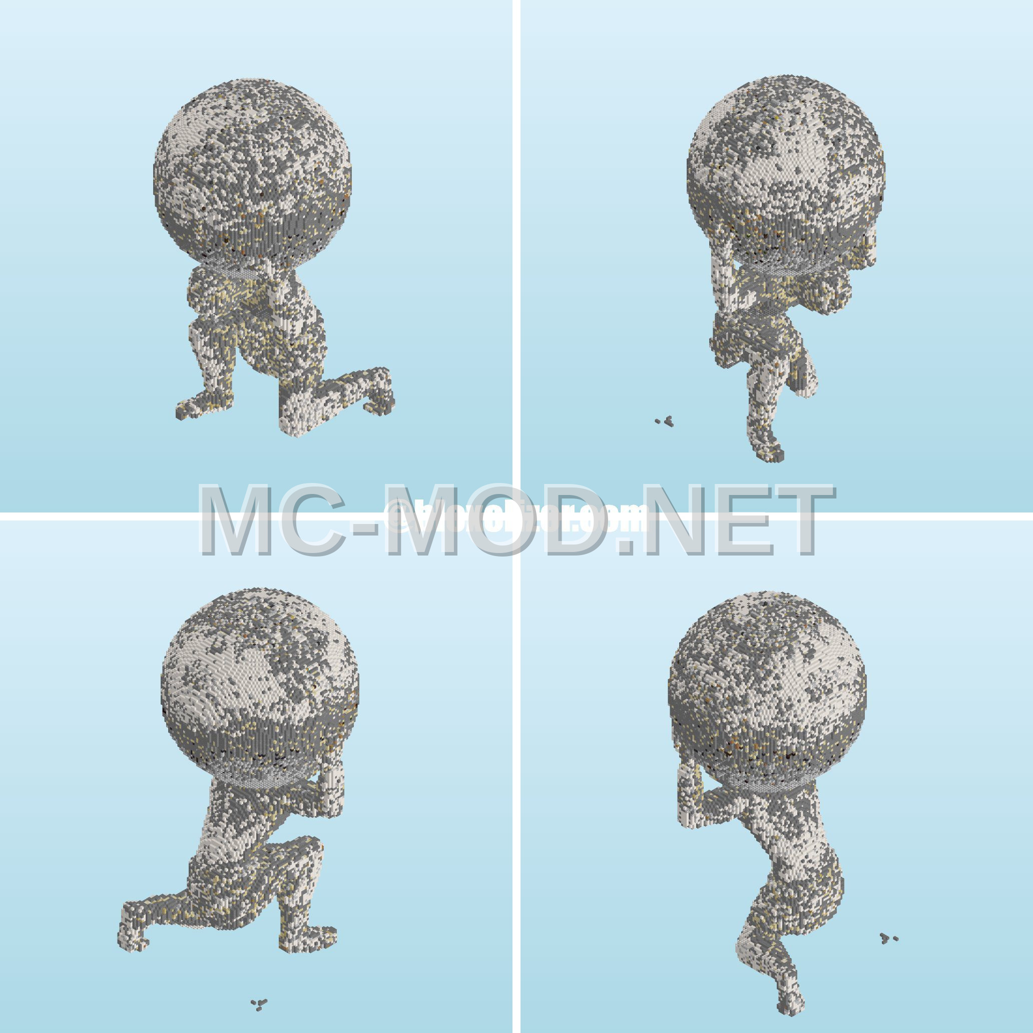 Atlas Titan Statue – Stone & Quartz