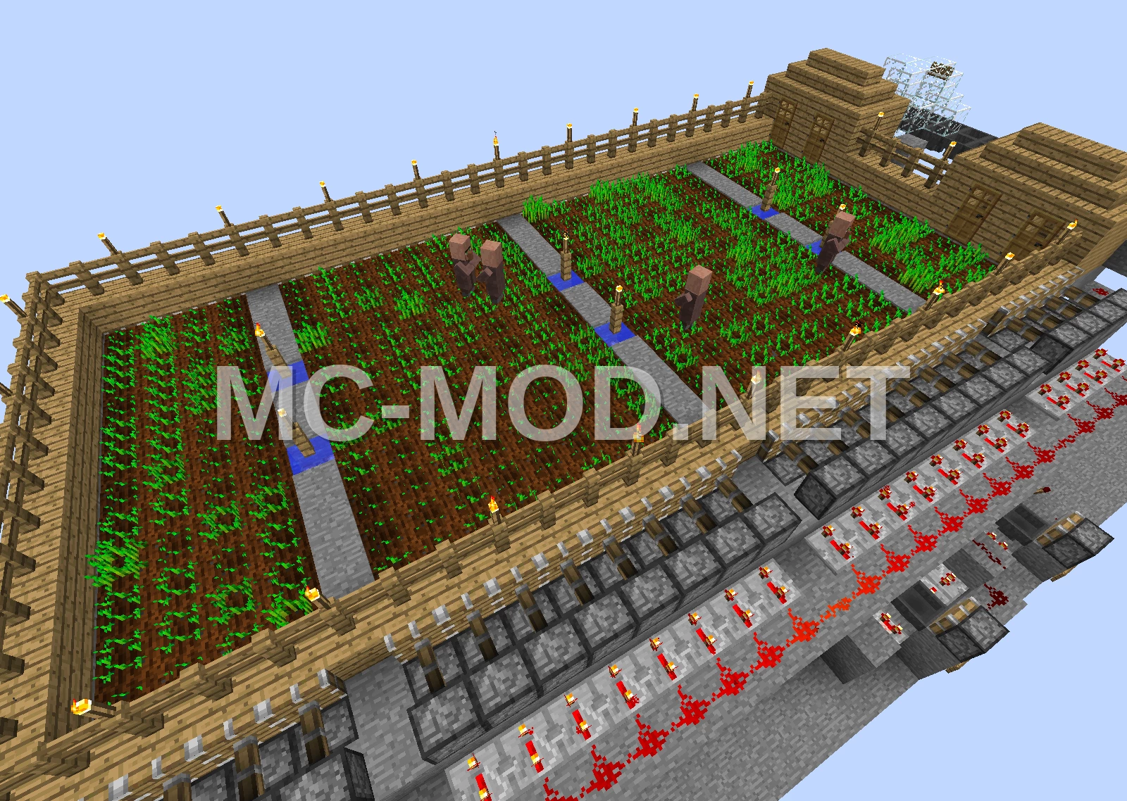 Automatic Wheat Farm for Villagers