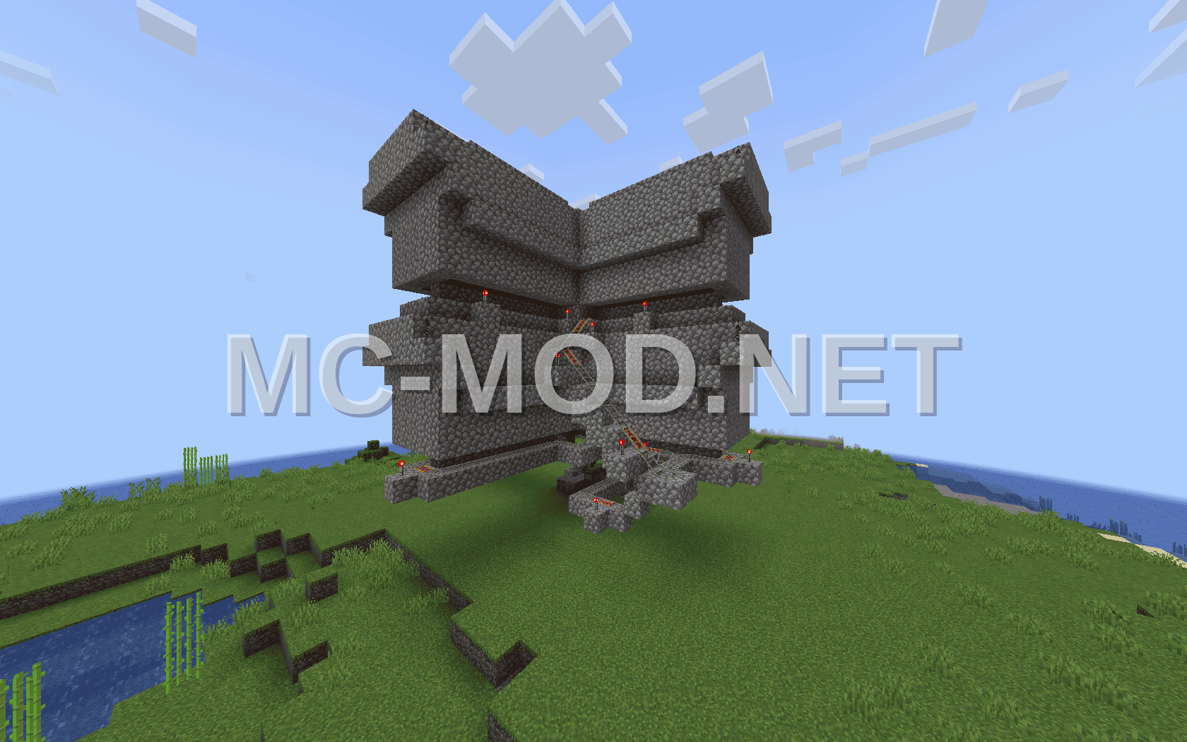 Bamboo Stick Farm With Minecart Collection