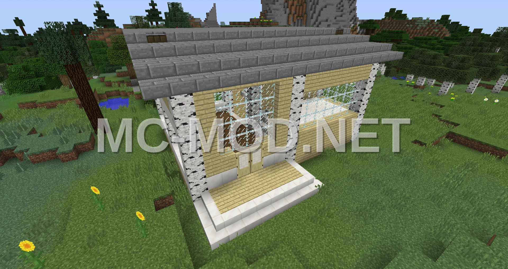 Birch Home With Large Windows