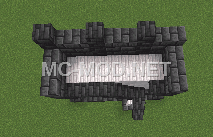 Black And White Castle Wall Section