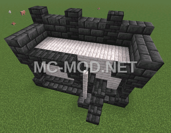 Black And White Castle Wall Section