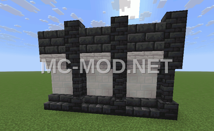 Black And White Castle Wall Section