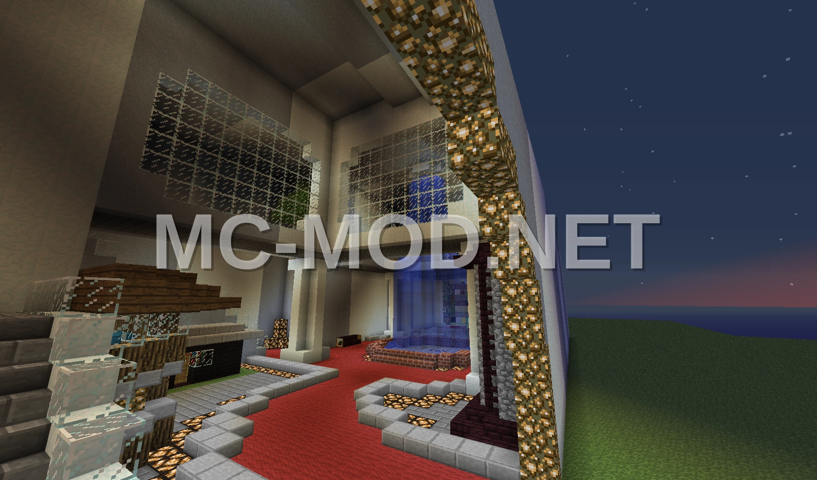 Block Showcase Tower with Mini Biomes