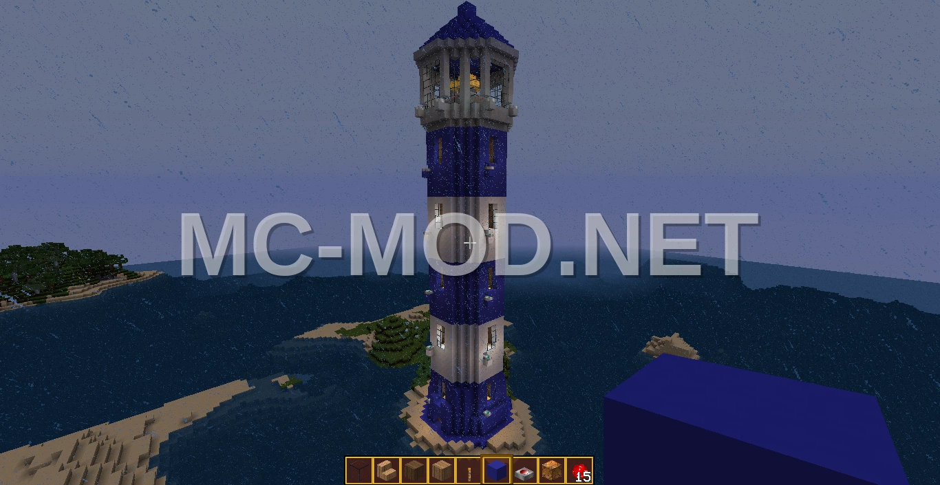 Blue And White Lighthouse Structure