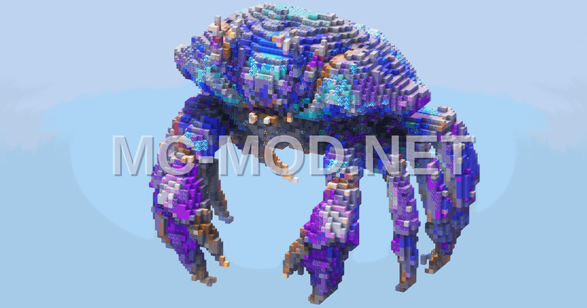 Large Blue Crab Statue