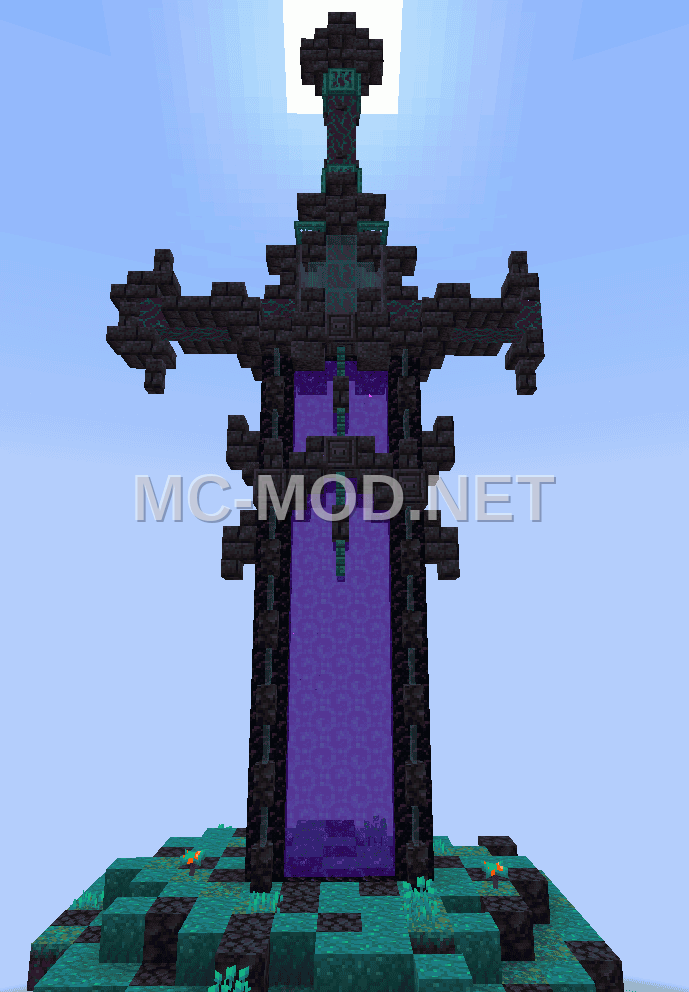 Minecraft Blue Sword Portal Design