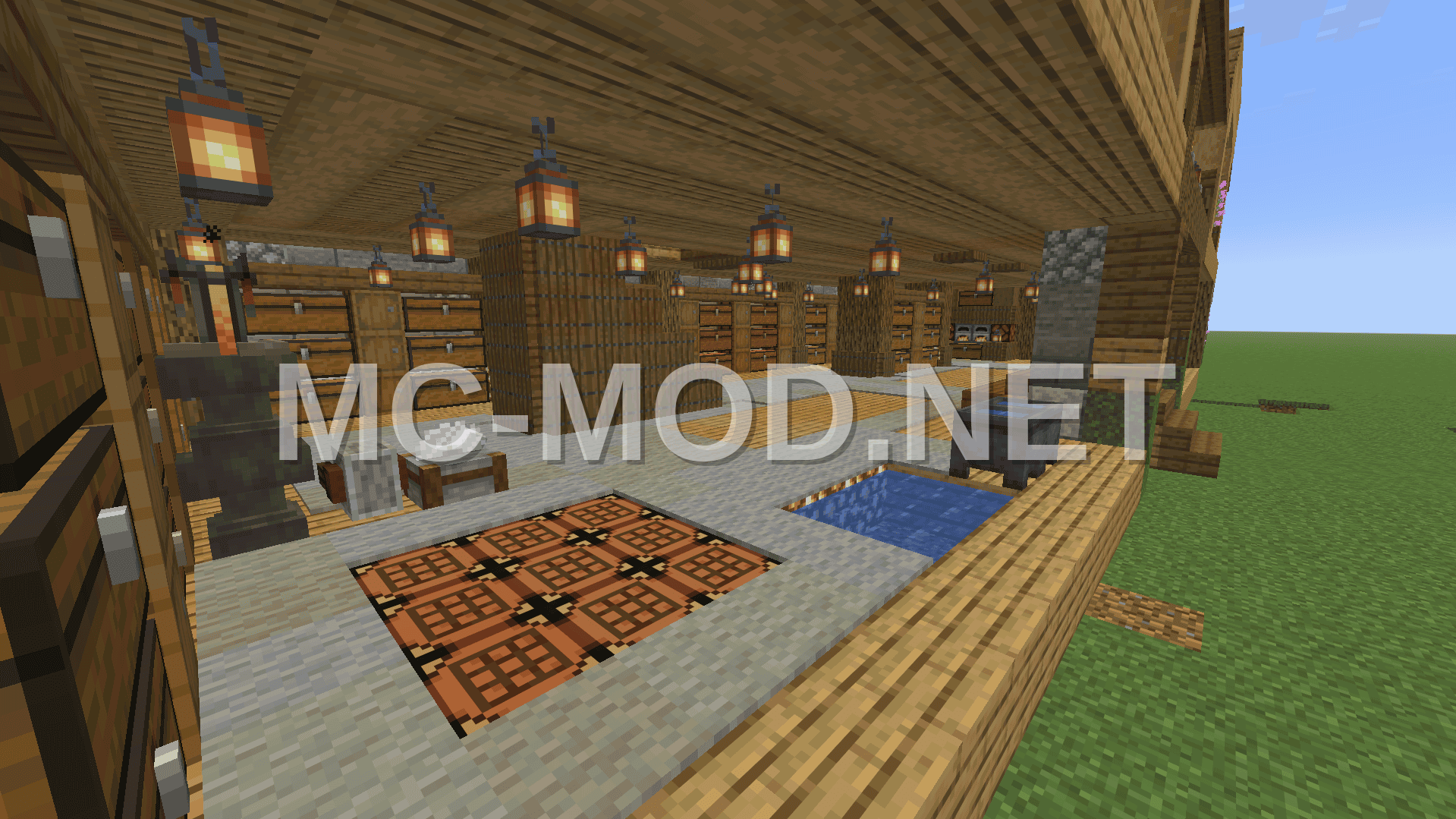 Oak Wood Medieval House Design