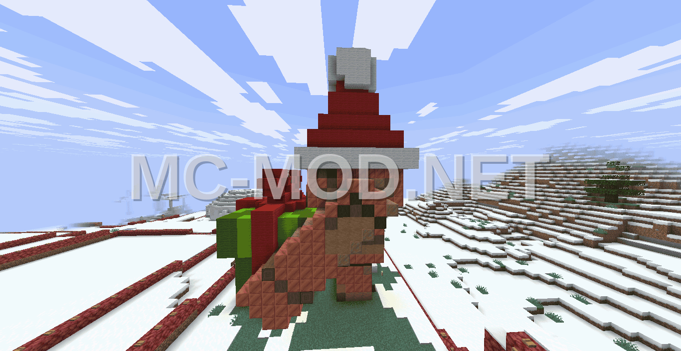 Christmas Copper Golem Statue