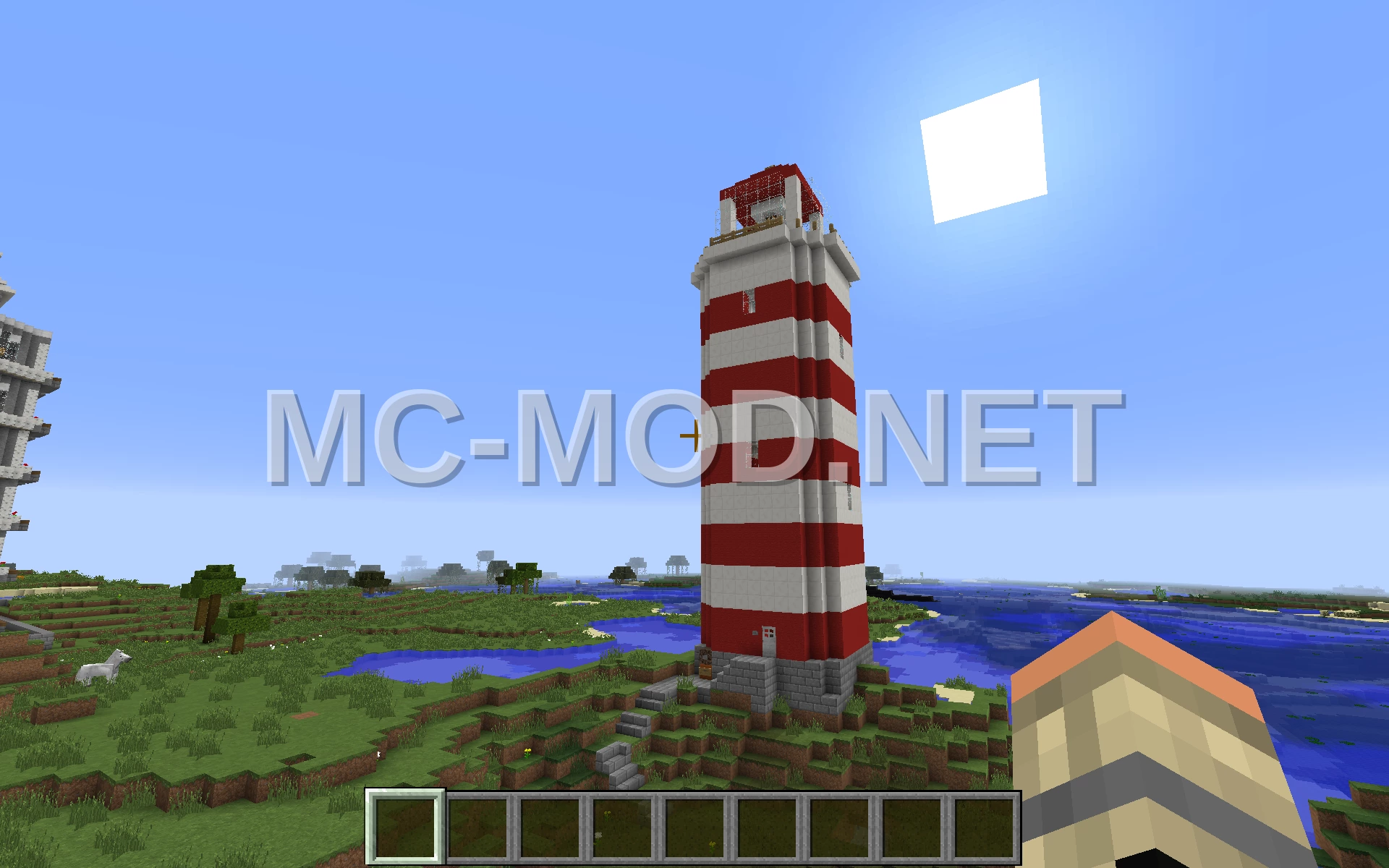 Coastal Lighthouse With Dirt And Stone Accents
