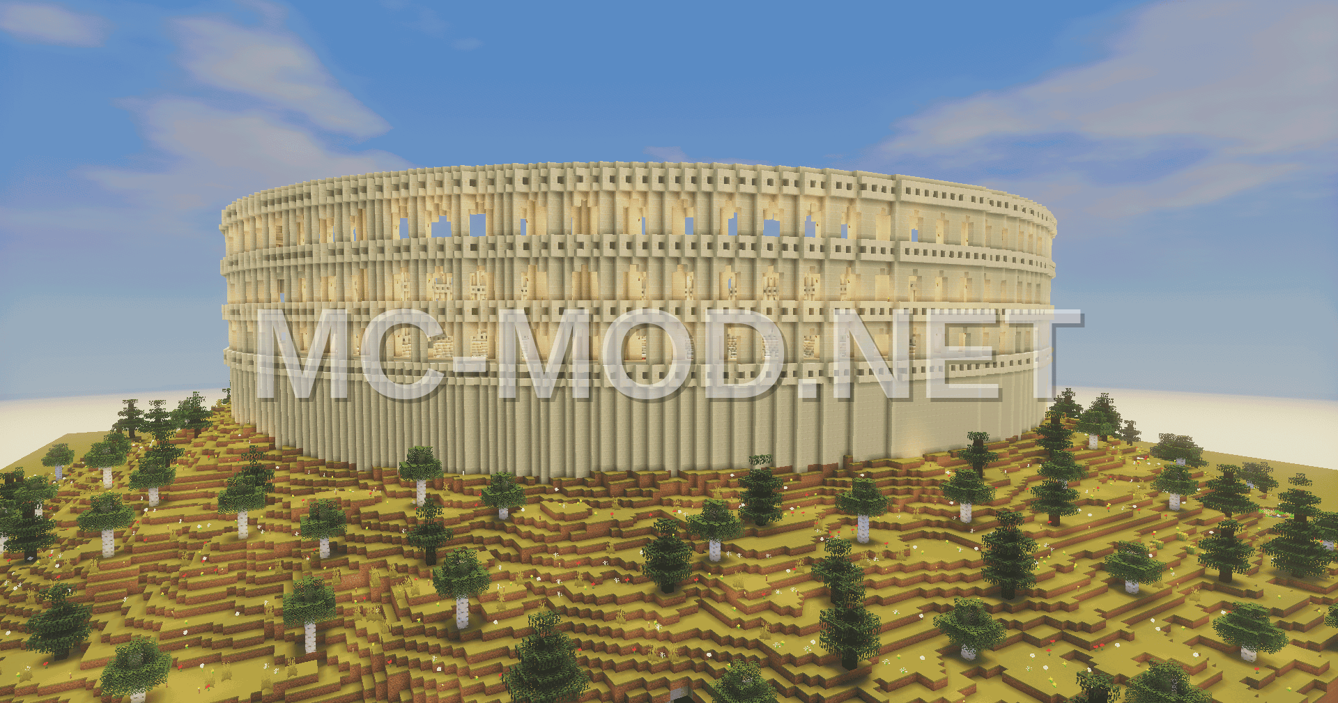 Giant Sandstone Coliseum Build