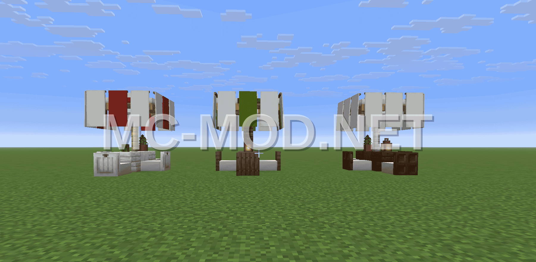 Colorful Cafe Benches for Minecraft