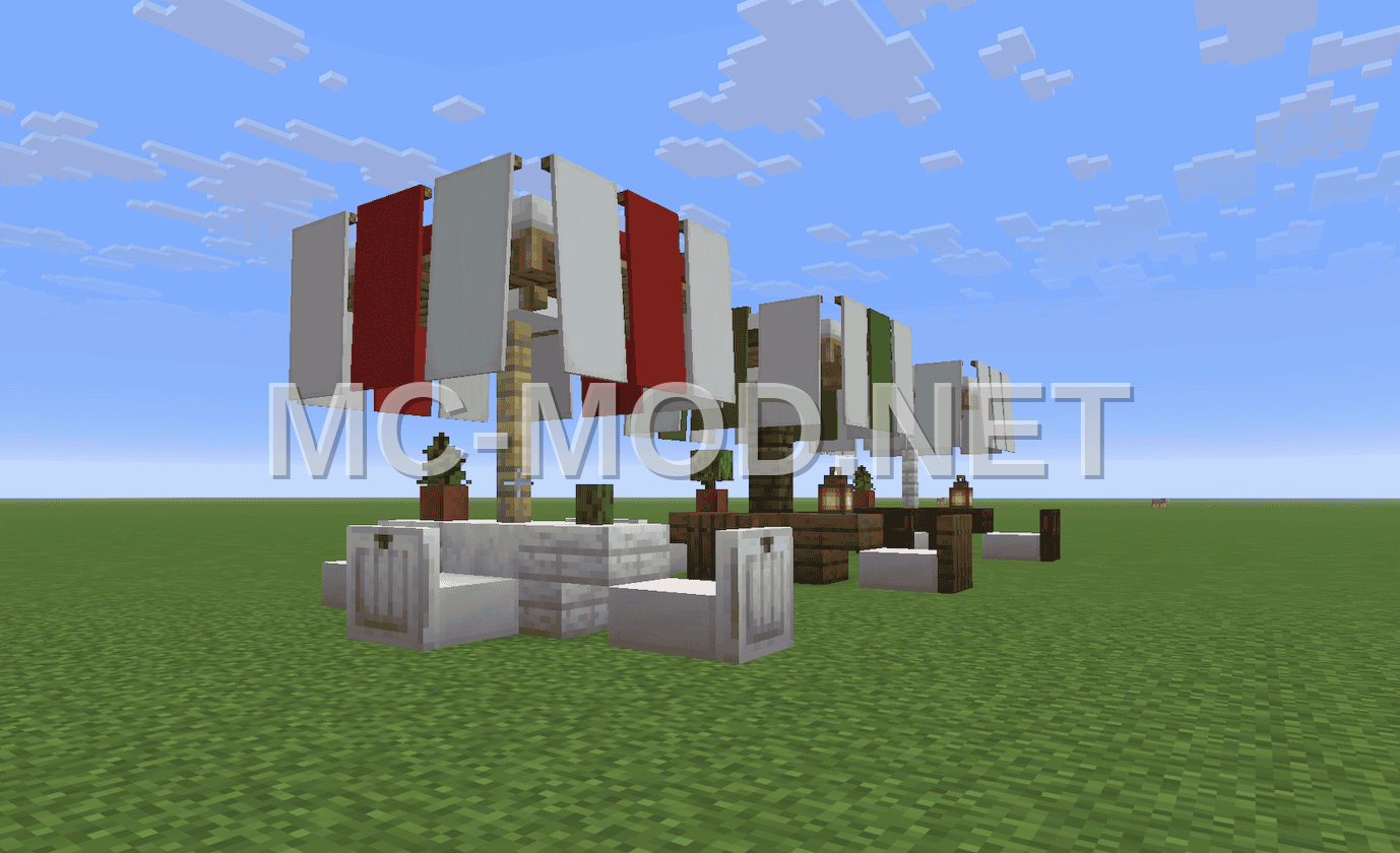 Colorful Cafe Benches for Minecraft