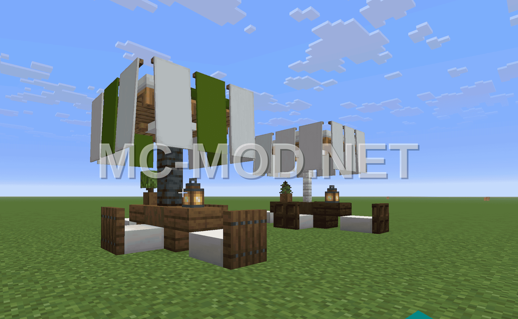 Colorful Cafe Benches for Minecraft