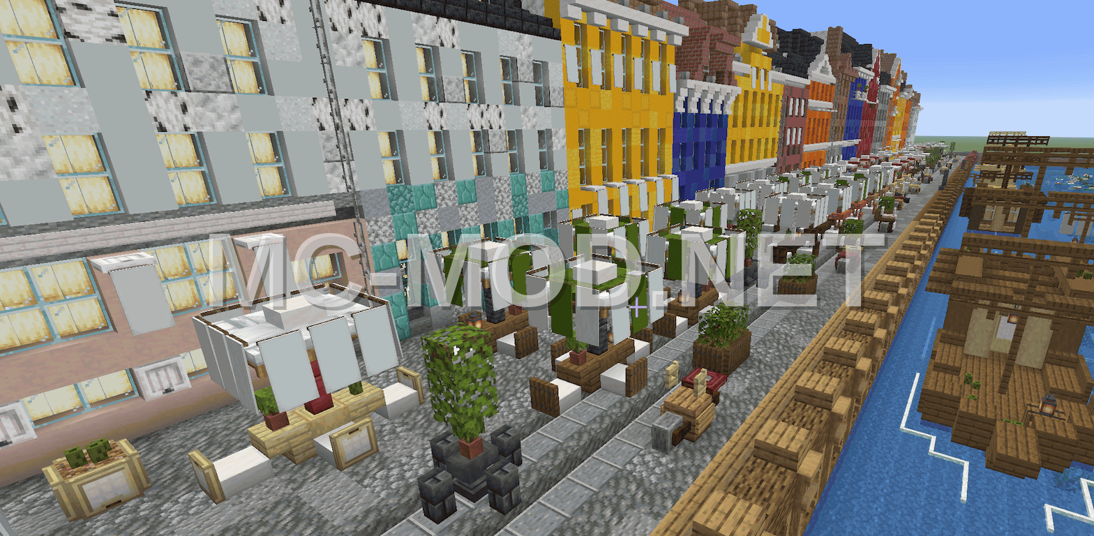 Colorful Cafe Benches for Minecraft