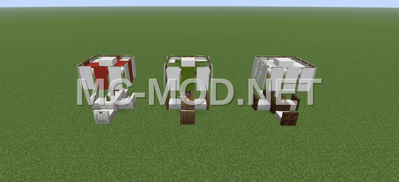 Colorful Cafe Benches for Minecraft