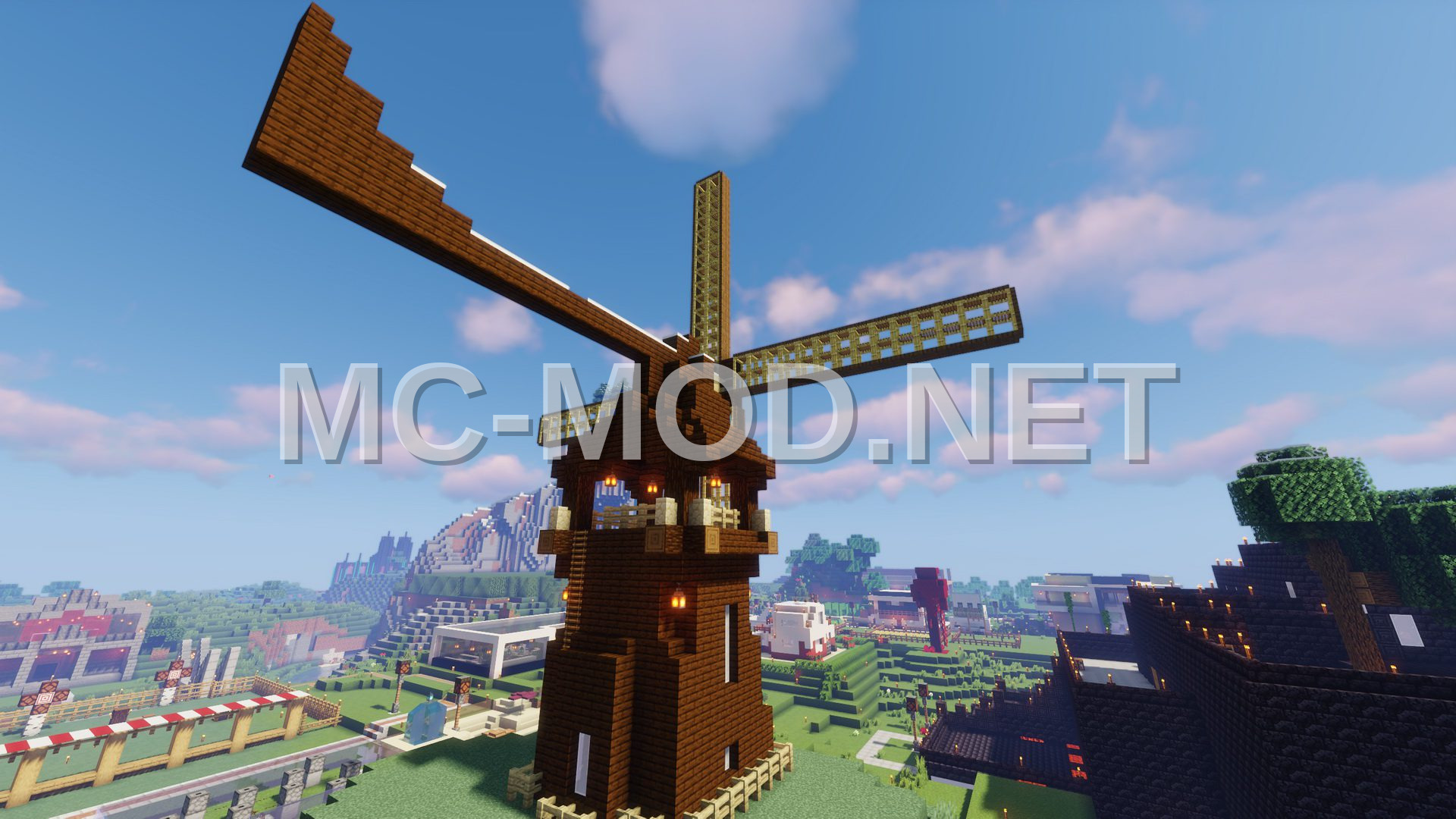 Compact Hillside Windmill