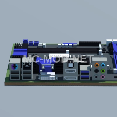 Massive Computer Motherboard Pixel Art
