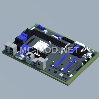 Massive Computer Motherboard Pixel Art