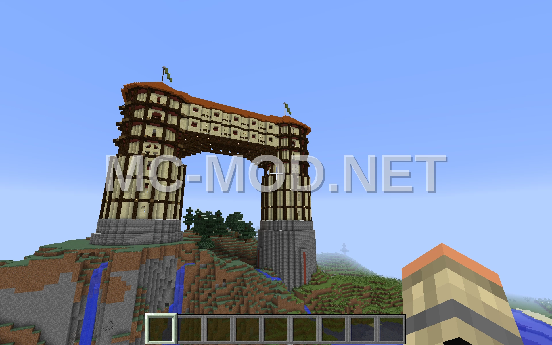 Connected Twin Towers with Basement