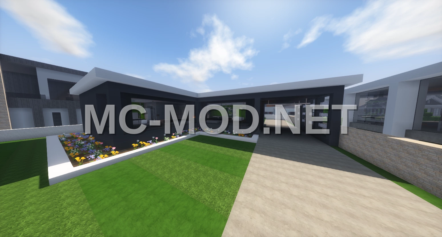 Small Modern Home – White Concrete