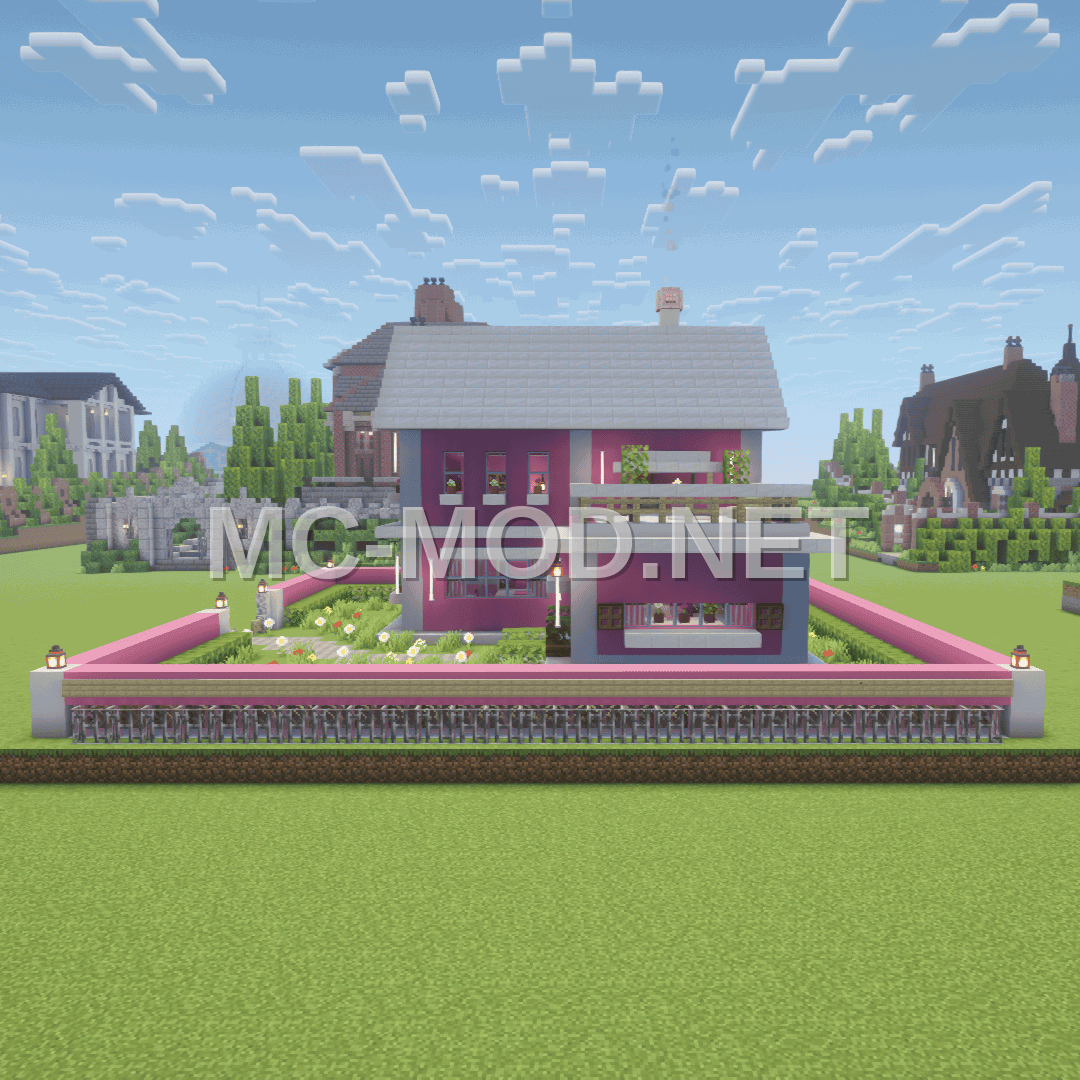 Coquette House Pink Two-Story Furnished