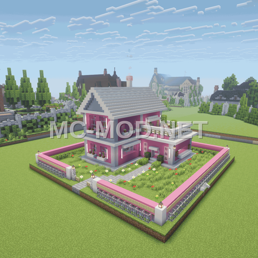 Coquette House Pink Two-Story Furnished