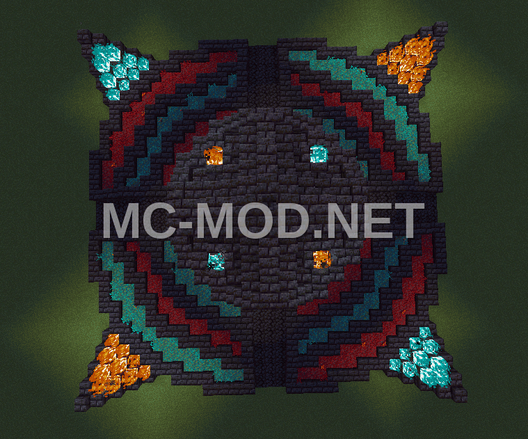 Crimson Warped Portal Decor