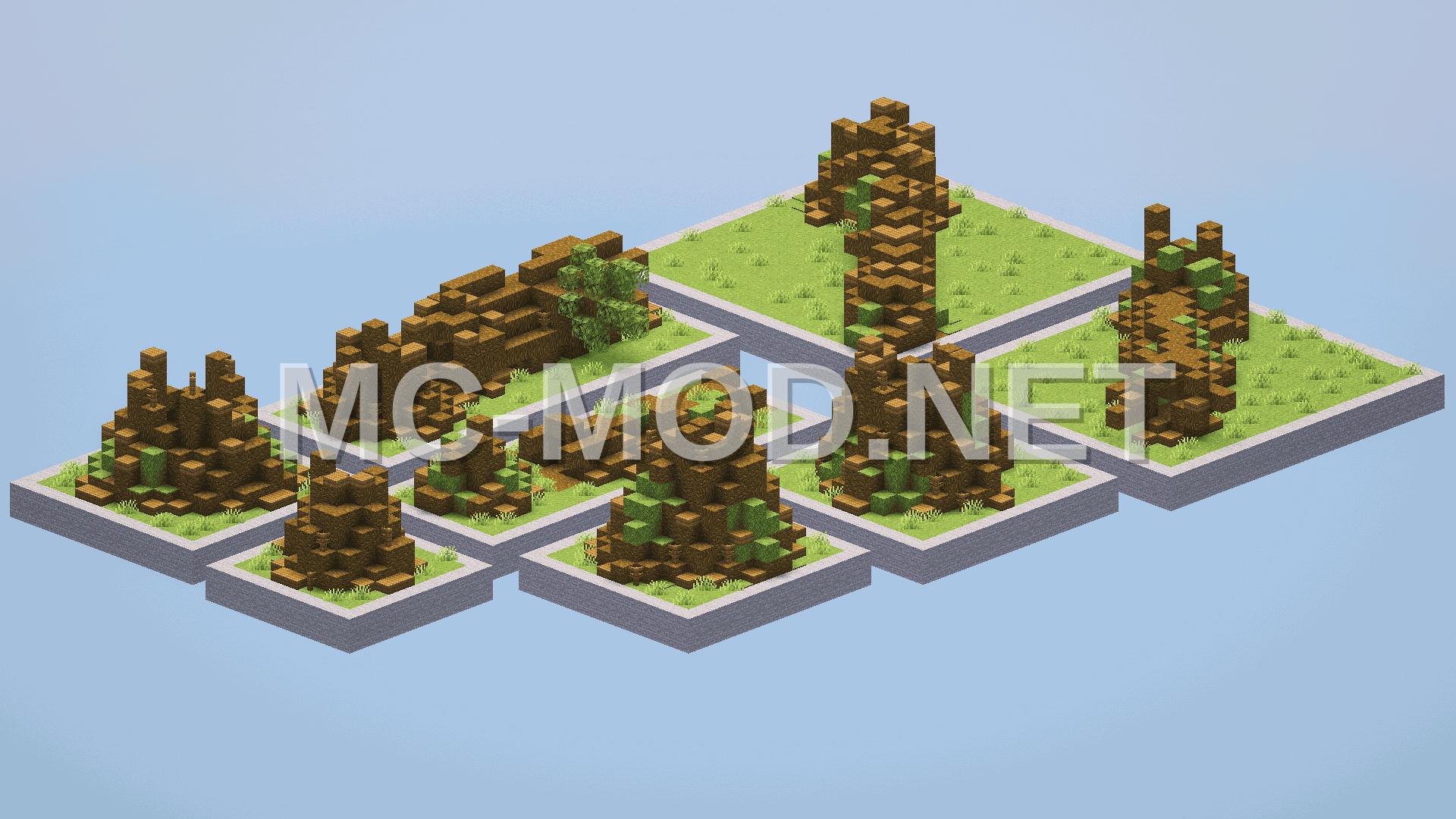 Custom Jungle Fallen Trees Structure