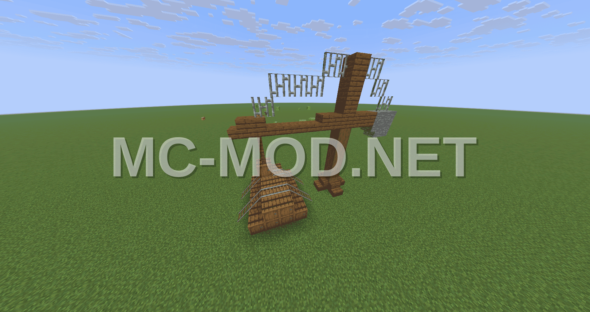Dark Crane With Barrels For Mining Or Port
